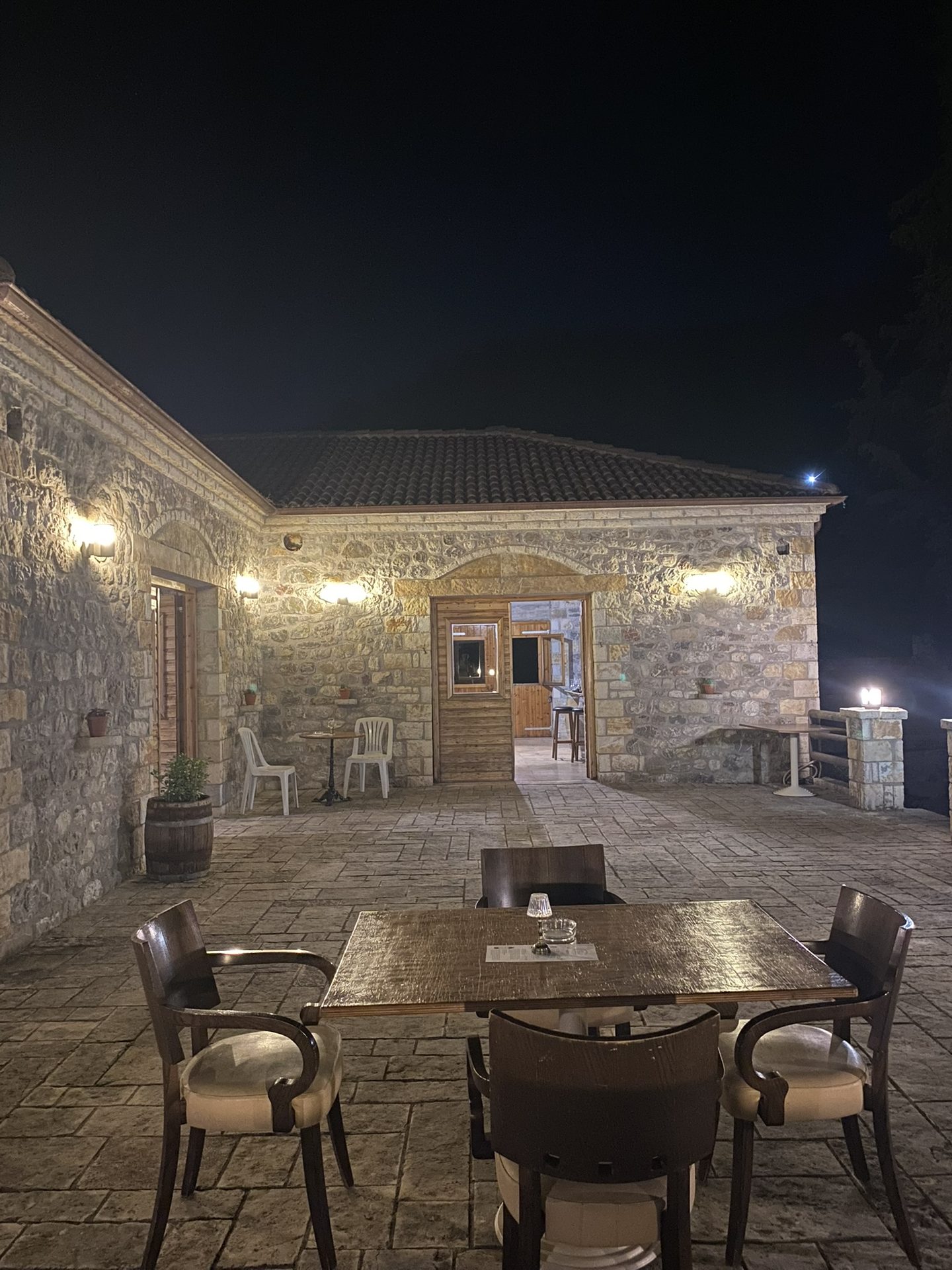The winery at night